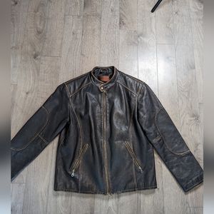 Men's Danier leather motorcycle jacket size L